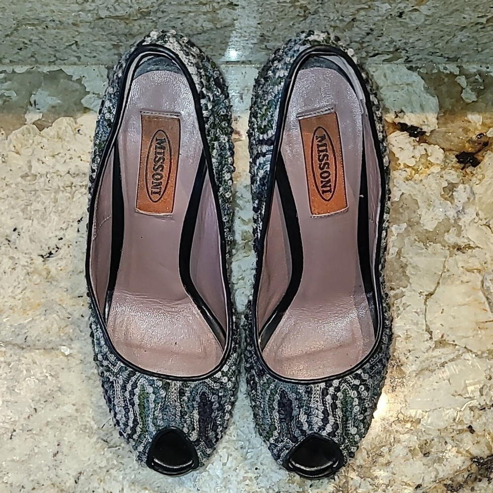 Missoni stiletto heels sz. 37 made in Italy.